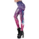 Sexy Galaxy Mermaid Leggings Women Fish Scales Printed Workout Legging Colorful  Shiny Skinny Fitness Leggins