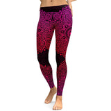 New Arrival Mandala Women Leggings Red Love Flower Digital Print Legging Workout Leggins High Waist Elastic Pants