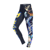 Summer Autumn Cute Leggings Cartoon Pokemon Pikachu Print Women Legging Sexy Leggins Woman High Waist Legins Pants