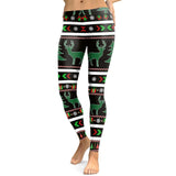 Christma Party Fitness Leggings Women Elk Printed Legging New Year Leggin Women Gift Workout Pants Winter