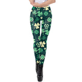 Fashion 3D Printing Women's Leggings For Saint Patrick's Day Green Shamrock Fitness Pants Workout Slim Leggins Spring