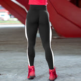 Sexy Side Stripe Leggings For Women Fitness Push Up Female Jeggings Workout Bodybuilding Women'S Clothing Leggings