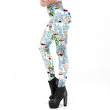 Rick And Morty Leggings Women Plus Size Workout Leggin Cartoon Printed Modis Fitness Legging