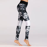 Fitness Leggings For Women High Waist Push Up 3D Flower Printed Leggins Fashion Slim Plus Size Leggings Female