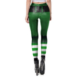 ST Patrick's Day Women Leggings Shamrock Printed Leggin Carnival Clothing Sexy Green Weave Stripes Legins PLUS SIZE