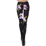 New Arrival Unicorn Leggings Women Workout Leggins Cartoon Printing Cute Fitness Pants Female Legins Plus Size