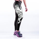 Fashion Digital Elephant Printing Leggings For Women Casual Mid Waist Hip Elastic Force Ankle-Length Fitness Leggings