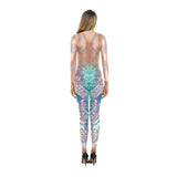 Mermaid Cosplay Costume Jumpsuits For Women Colorful Printing Party Clothing Fashion Catsuits