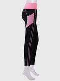 Workout Women Leggings Fitness High Waist Elastic Push Up Side Striped Patchwork Ankle Length Polyester Leggings