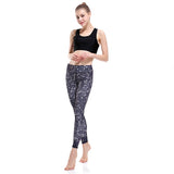 Workout Women Leggings Casual High Waist Elastic Push Up Dot Print Ankle Length Spandex Leggin Fitness Black Leggings