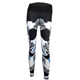 Casual Leggings Women Fitness High Waist Elastic Push Up Leopard Printed Patchwork Ankle Length Spandex Leggings