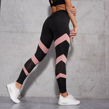 Women Leggings Fashion Mesh Patchwork Hollow Out High Wasit Push Up Legins Ankle Length Leggins Fitness Leggings Feminina