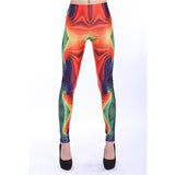 wholelsales New Fashion Women leggings  3D Printed color legins Ray fluorescence leggins pant legging for Woman