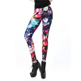 wholelsales New Fashion Women leggings  3D Printed color legins Ray fluorescence leggins pant legging for Woman