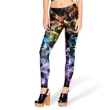 wholelsales New Fashion Women leggings  3D Printed color legins Ray fluorescence leggins pant legging for Woman