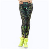 wholelsales New Fashion Women leggings  3D Printed color legins Ray fluorescence leggins pant legging for Woman