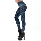 New Design Mandala Printing Women Leggings For Fitness Workout Legins High Waist Ankle -pants Outside Leggins XL Size