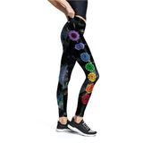 New Seven Chakra Geometric Printed Women Leggings Mandala Fitness High Waist Pants Aztec Round Flower Legins XL Size