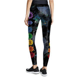 New Seven Chakra Geometric Printed Women Leggings Mandala Fitness High Waist Pants Aztec Round Flower Legins XL Size