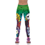 Halloween Jack Skellington Leggings Women The Nightmare Before Christmas Plus Size Pants Digital Print Fitness Leggins