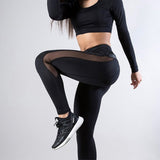 Ruching Push Up High Waist Women Leggings Sporting Fitness Legging Sexy Mesh Workout Sportswear Leggin Pants