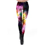 Pink Galaxy Sexy Leggings Women 3D Workout Legging Fitness Skinny Leggins Elasticity Pants Plus Size