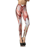 New Arrival 3D Digital Fashion Unique Red Legins Muscle Leggins Printed Women Leggings