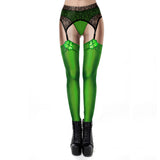 Spring Women Leggings St. Patrick's Day Party Clothing Shamrock Sexy Lace Print Legins For Female Mid-waist Slim Leggin