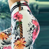 Push Up Women Leggings For Fitness 3D Printed Floral Leggins Sexy High Waist Workout Ankle Pants Woman Plus Size