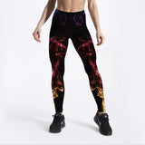 Multicolor Mandala Woman Leggings For Fitness Sporting Pants High Elastic Leggins Workout Mid Waist Legin