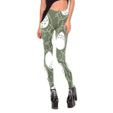 Woman Legging Neighbor Totoro Design Legins Green And White  Leggins Printed Women Leggings Women Pants