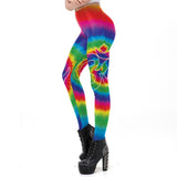 Classic Chinese Style Leggings For Women Yin And Yang Printing Workout Leggins BOHO Rainbow Vortex Prints Fitness Legin