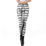 New In Lovely Panda Printed Leggings Women Workout Mid Waist Legins Casual Elastic Fintess Pants All-match Leggins