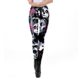 The Dead Girl Skull Horrible Scary Women leggings Print Fitness Workout Legging High waist legins for Girl