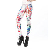 New Design Leggins Fashion Elastic Graffiti Spray Digital Leggins Printed Women Leggings Women Pants