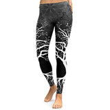 New Arrival Tree Digital Printed Leggings Women Hight Waist Plus Size Leggins Bodycon Block Color Fitness Pants