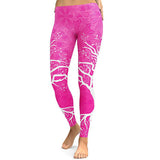 New Arrival Tree Digital Printed Leggings Women Hight Waist Plus Size Leggins Bodycon Block Color Fitness Pants