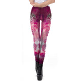 Pink Workout Leggings For Women Mandala Series Fitness Leggins India Aztec Round Ombre Flower Pants Outdoor Mid-Waist