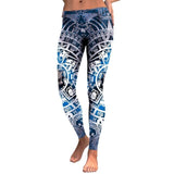 Bohemian Floral Leaf Leggings Women Digital Print Plus Size Fitness Legging Workout Push Up Leggins Skinny Elastic Pant