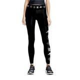 Solid Color Black Leggings Women Workout Pants 3D Printed Planet Leggins High Waist Fitness Legins Elastic Trousers