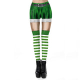 Fashion Stripe Leggings Women Carnival Clothing For St. Patrick's Day Female Green Leggins Fitness Mid-Waist Legins