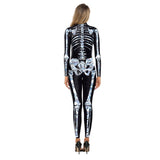 Crystal Skeleton Costumes Scary Purim Carnival Costume For Women Cosplay Bodysuits Elastic Catsuits