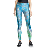 NADANABO New Blue Wonder Mermaid Leggings Gradient Color Fish Scale Printed Pants Workout Elastic Leggins High Waist Legins