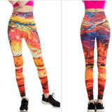 Fitness Leggings Women Printed High Waist Ankle Length Jeggings Casual High Elastic Plus Size Workout Leggings Female