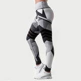 Hot Geometric Printing Fitness Women Leggings Streetwear High Waist Stretch Pants Breathable Slim Female Leggins