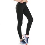 Fitness Women Leggings Workout Mid Waist Elastic Push Up Ankle Length Polyester Legging Casual Black Leggings