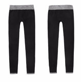 NOROMV Workout Women Leggings High Waist Elastic Push Up Patchwork Ankle Length Cotton Leggins Casual Black Femme Leggings