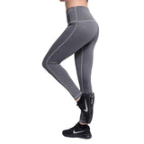 Casual Solid Women Leggings Fitness High Waist Elastic Push Up Ankle Length Polyester Leggin Workout Femme Leggings