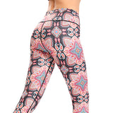 Workout Women Leggings Fitness High Waist Elastic Push Up Print Ankle Length Spandex Leggin Casual Femme Leggings