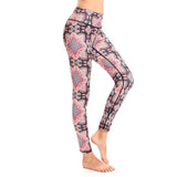 Workout Women Leggings Fitness High Waist Elastic Push Up Print Ankle Length Spandex Leggin Casual Femme Leggings